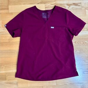 Figs Jogger Scrub Set, size Large, burgundy